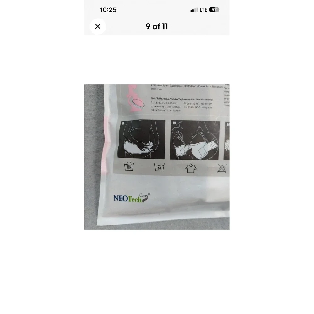 NEOTech Care NTC‎ T007 Maternity Belt, Black, Adjustable - Size XXL - New